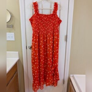 Maurices Red Floral Midi Dress
